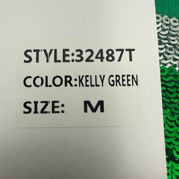 Sequin Cowboy Boot Graphic Tee Shirt Kelly Green M Blue B Collection Womens Top - Picture 6 of 7